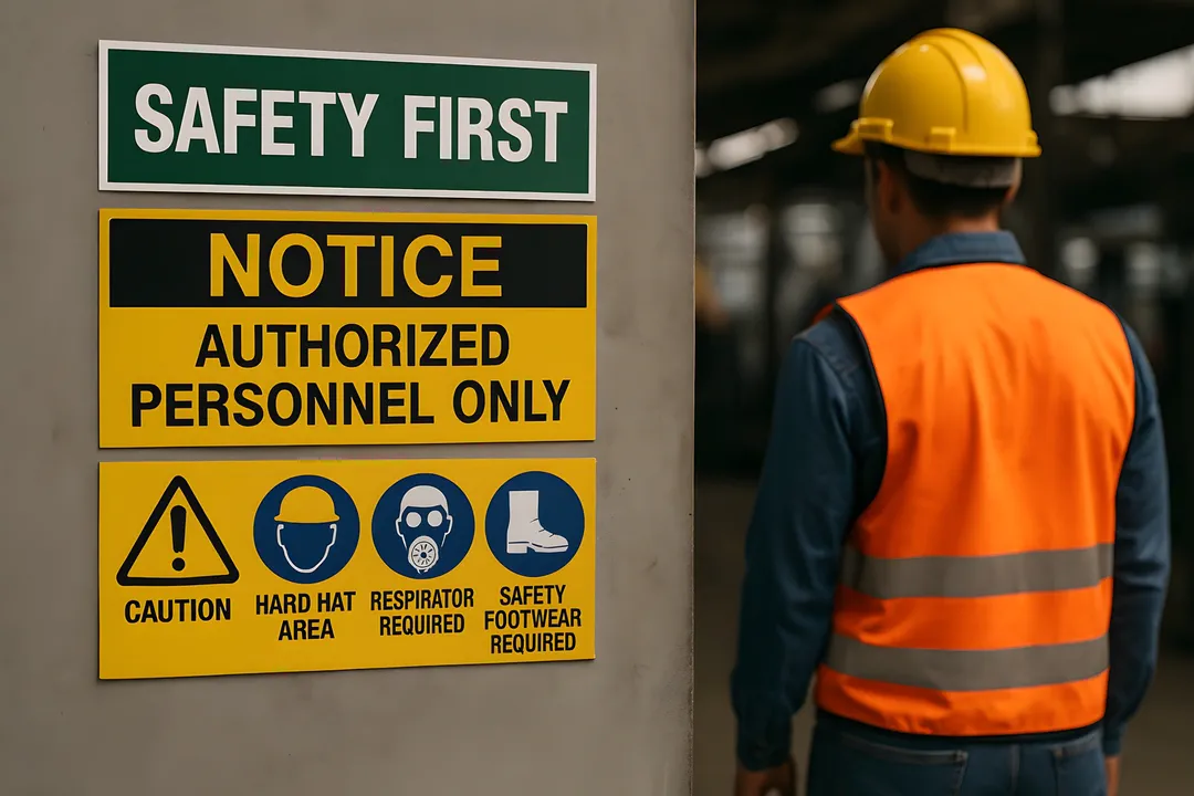 custom safety sign